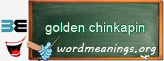 WordMeaning blackboard for golden chinkapin